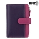 Жіночий гаманець з натуральної шкіри з RFID Visconti Rainbow Bermuda RB97 Berry Multi