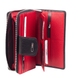 Жіночий гаманець з натуральної шкіри Karya 1119-45/46 чорний всередині червоний
