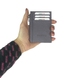 Шкіряна кредитниця Karya з кишенею на блискавці 0042-081 сірого кольору, Натуральна шкіра, Зерниста, Сірий