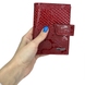 Кожаная обложка Karya на автодокументы и паспорт KR448-019 красного цвета, Красный