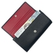 Горизонтальний гаманець з натуральної шкіри Karya 1191-45/46 чорний з червоним