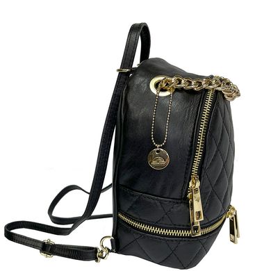 Женская сумка-рюкзак из натуральной кожи Tony Perotti Borsa CA006-0BK nero (черная), Черный