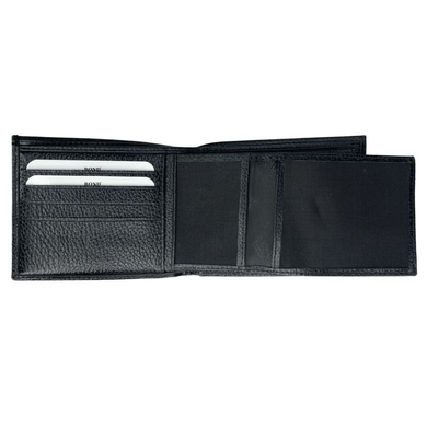 Велике портмоне з вкладишем з натуральної шкіри Bond NON 531-281 чорного кольору, Чорний
