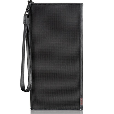 Мужское портмоне-клатч из натуральной кожи и текстиля (Ballistic Nylon) Tumi Alpha SLG Travel Case 019275D, Черный