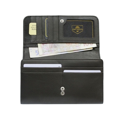 Жіночий гаманець з натуральної шкіри Tony Perotti Contatto 2597 темно-коричневий