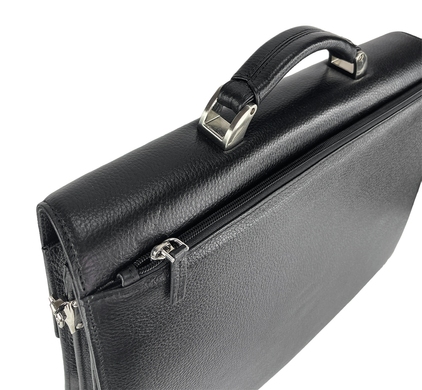 Мужской кожаный портфель Bond NON на три отдела BN1215-281 черный