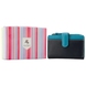 Жіночий гаманець з натуральної шкіри з RFID Visconti Rainbow Bermuda RB97 Blue Multi