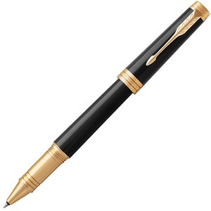 Ручка роллер Parker Premier 17 Black Lacquer GT RB 80 022 Черный/Золотой
