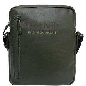 Чоловіча сумка Bond NON з натуральної телячої шкіри 1161-7 кольору мілітарі