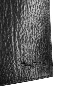 Чоловіче портмоне на кнопці Tony Bellucci із зернистої шкіри TB136-893 чорне, Чорний