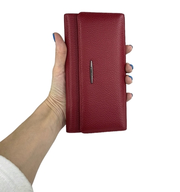 Кожаный кошелек Eminsa на магнитах ES2199-18-5 красного цвета