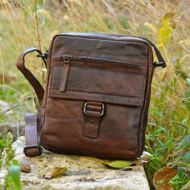Чоловіча сумка з натуральної шкіри Spikes & Sparrow Authentic 5951201 Dark Brown