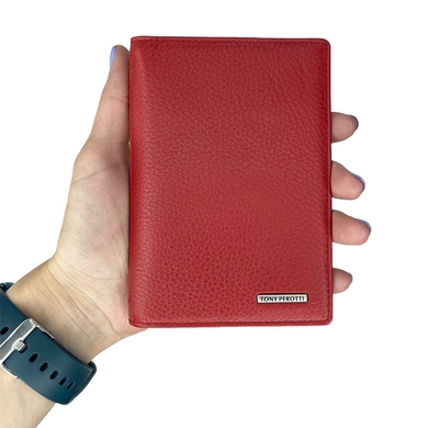 Кожаная обложка на паспорт Tony Perotti 3550 NEW Contatto rosso (красная), Красный