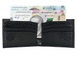 Шкіряний затискач для грошей на магніті Karya з монетником KR1-0903-03 чорний, Чорний
