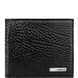 Кожаный зажим для денег на магните Karya с монетником KR1-0903-03 черный, Черный