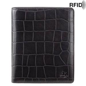 Портмоне из натуральной кожи c RFID Visconti Croco Predator CR93 Black, CR9-Black