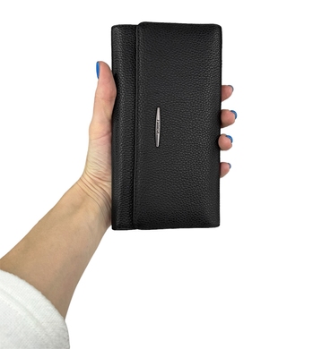 Шкіряний гаманець Eminsa на магнітах ES2199-18-1 чорного кольору