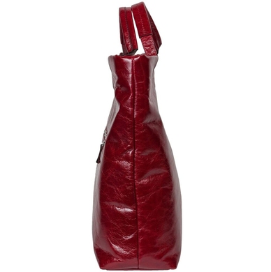 Жіноча шкіряна сумка Mattioli 053-14C бордова з коричневим, Бордовий з коричневим