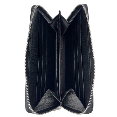 Мужское горизонтальное портмоне из натуральной кожи Karya 0704-45 черное, Черный
