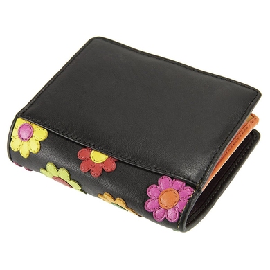 Жіночий гаманець з натуральної шкіри Visconti Daisy Sunshine DS80 Black Pace