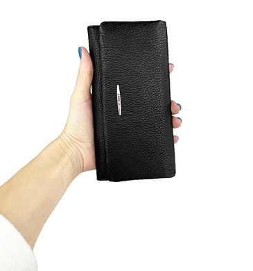 Шкіряний гаманець Eminsa на магнітах ES2192-18-1 чорного кольору