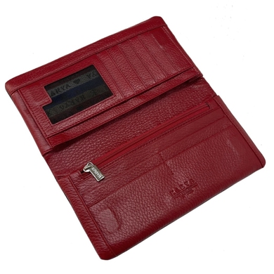 Жіночий гаманець Karya з натуральної шкіри 1161-45/46 чорний з червоним усередині