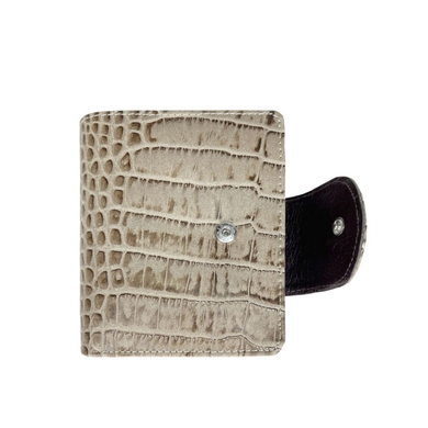Жіночий гаманець з натуральної шкіри Karya 2007-526 бежево-коричневого кольору
