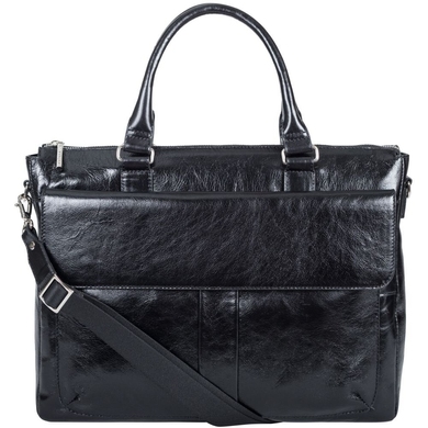 Чоловіча сумка-портфель з натуральної шкіри Mattioli 090-20C чорна