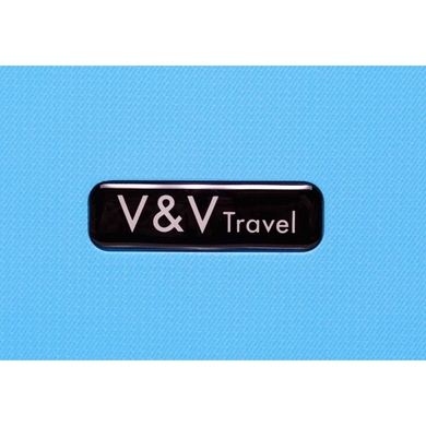 Валіза із поліпропілену на 4-х колесах V&V Travel Flash light TR_8019-75BLUE блакитна (велика), Блакитний