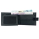 Кожаное портмоне с карманом для купюр на молнии Bond NON 523-1 черное, Черный
