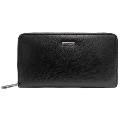 Жіночий гаманець з натуральної шкіри Karya 1072-45 чорного кольору