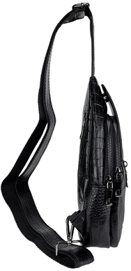 Чоловіча сумка-слінг Karya з однією шлейкою KR0264-53 чорного кольору