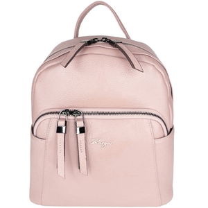 Женский рюкзак Karya на один отдел из натуральной кожи KR6008-027 пудровый, Розовый, Зернистая