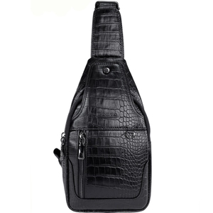 Мужская сумка-слинг Karya с одной шлейкой KR0264-53 черного цвета