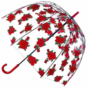 Парасолька-тростина жіноча Fulton L042 Birdcage-2 Tattoo Rose (Тату з троянд)