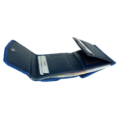 Жіночий гаманець Karya з натуральної шкіри 2020-525 яскраво-синього кольору