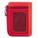Кожаная кредитница с отделением для купюр Visconti Rainbow Phi Phi RB110 Red Multi, Натуральная кожа, Гладкая, Красный