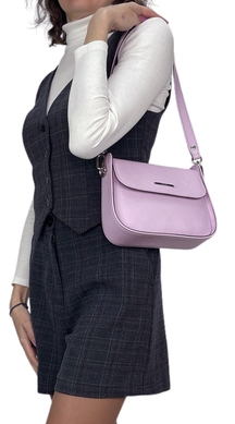 Женская сумка Karya из зернистой кожи KR2371-082 сиреневого цвета, Сиреневый