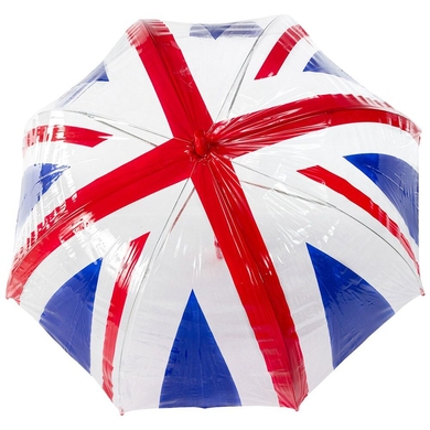 Парасолька-тростина жіноча Incognito-30 PVC Dome L736 Union Jack (Прапор)
