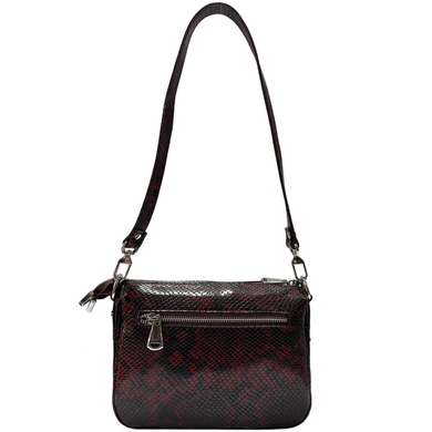 Жіноча сумка Karya з лакованої шкіри 5069-529 бордово-чорного кольору, Чорно-бордовий