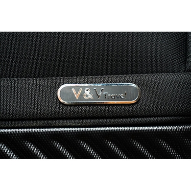 Валіза V&V Travel Dnipro із полікарбонату на 4-х колесах CTH-021-55 (мала), PC021-Black