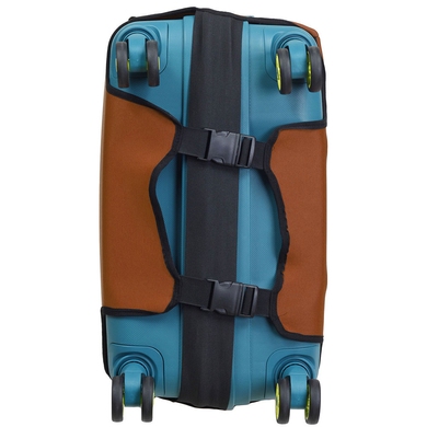 Чехол защитный для среднего чемодана из дайвинга M 9002-52 Корица (Коричнево-рыжий), Коричнево-рыжий