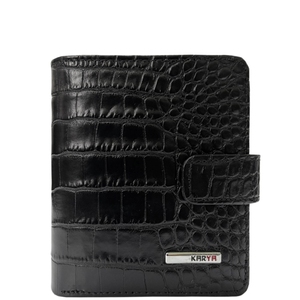 Мужское портмоне Karya из натуральной кожи 0993-53 черное цвета, Черный