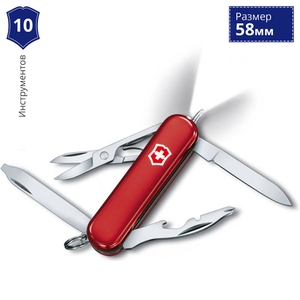 Складаний ніж-брелок мініатюрний Victorinox Midnite Manager 0.6366 (Червоний)