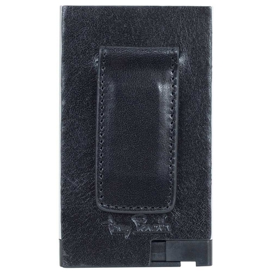 Шкіряна кредитница з затискачем для купюр з RFID Tony Perotti Nevada 3778 nero (чорна), Натуральна шкіра, Гладка, Чорний