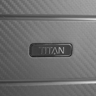 Чемодан Titan Highlight из полипропилена на 4-х колесах 842409 (малый с отделением для ноутбука до 15,6"), 8424-04 Anthracite