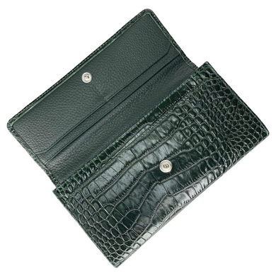Горизонтальний гаманець з натуральної шкіри Karya 1191-017 темно-зелений