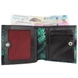 Малий гаманець Karya з лакованої шкіри KR1066-549-2 зелений з чорним