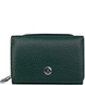 Шкіряний малий гаманець Tergan із зернистої шкіри TG5798 зеленого кольору
