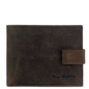 Шкіряне портмоне Tony Bellucci з відкидною кишенею TB142-C04 темно-коричневе, Темно-коричневий
